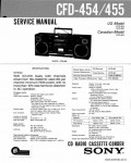 Сервисная инструкция SONY CFD-454