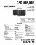 Сервисная инструкция SONY CFD-503