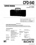 Сервисная инструкция SONY CFD-540
