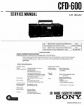 Сервисная инструкция SONY CFD-600