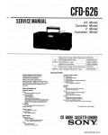 Сервисная инструкция SONY CFD-626