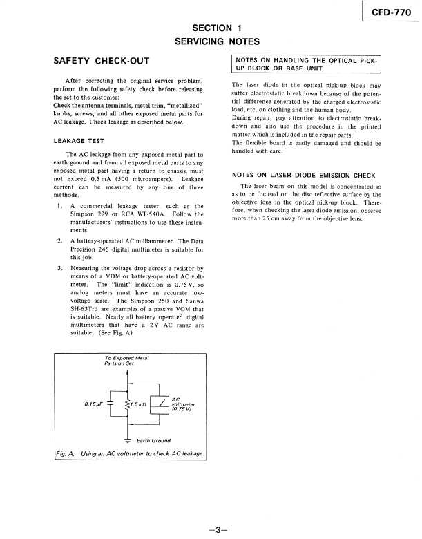 Сервисная инструкция Sony CFD-770