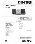 Сервисная инструкция SONY CFD-C1000
