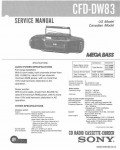 Сервисная инструкция SONY CFD-DW83