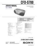 Сервисная инструкция SONY CFD-S700