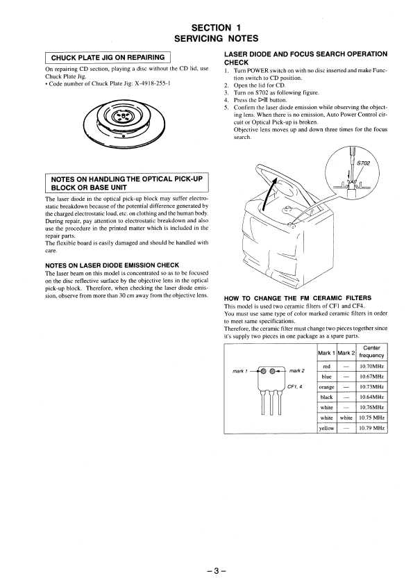 Сервисная инструкция Sony CFD-ZW160L