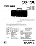 Сервисная инструкция SONY CFS-1025