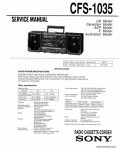 Сервисная инструкция SONY CFS-1035