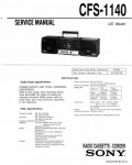 Сервисная инструкция SONY CFS-1140