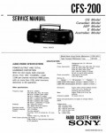 Сервисная инструкция SONY CFS-200