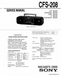 Сервисная инструкция SONY CFS-208
