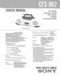 Сервисная инструкция Sony CFS-902