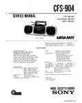 Сервисная инструкция SONY CFS-904