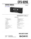 Сервисная инструкция Sony CFS-929S