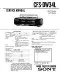 Сервисная инструкция Sony CFS-DW34L