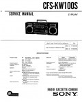 Сервисная инструкция Sony CFS-KW100S