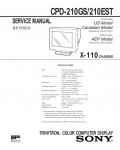 Сервисная инструкция Sony CPD-210GS, CPD-210EST (X-110)
