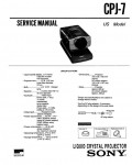 Сервисная инструкция Sony CPJ-7