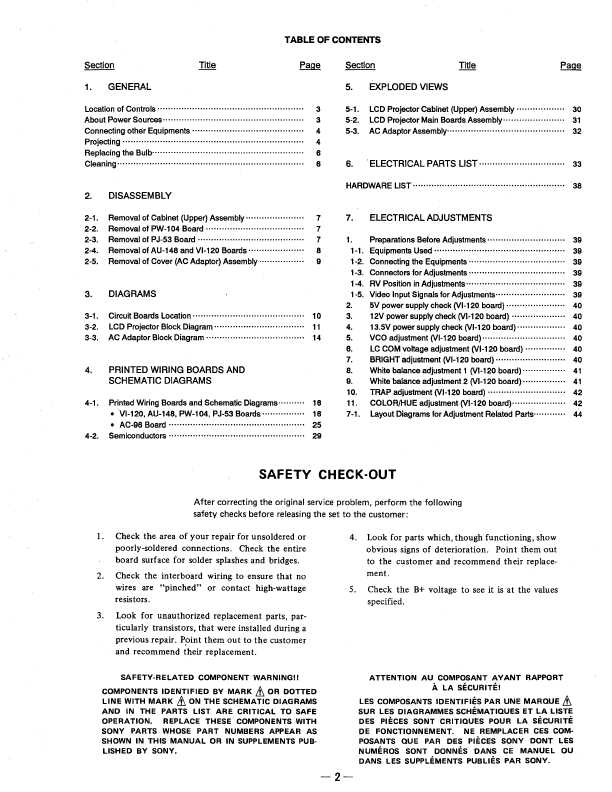 Сервисная инструкция Sony CPJ-7