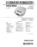 Сервисная инструкция Sony D-E200, D-E201, D-E206CK, D-E251