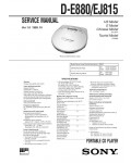Сервисная инструкция Sony D-E880, D-EJ815