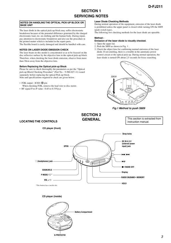 Сервисная инструкция Sony D-FJ211