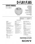 Сервисная инструкция Sony D-FJ61, D-FJ65