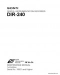 Сервисная инструкция SONY DIR-240, MM, 1st-edition