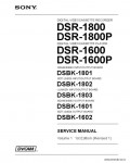 Сервисная инструкция SONY DSR-1800 VOL.1, 1st-edition, REV.1