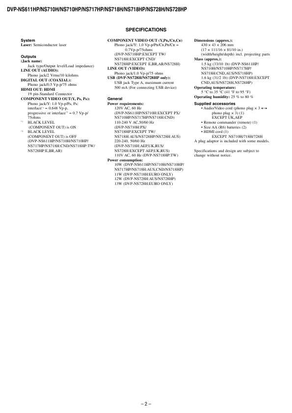 Сервисная инструкция Sony DVP-NS611, DVP-NS710, DVP-NS717, DVP-NS718, DVP-NS728