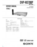 Сервисная инструкция Sony DVP-NS700P