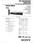 Сервисная инструкция Sony DVP-S335, DVP-336, DVP-345, DVP-S535D, DVP-735D