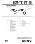 Сервисная инструкция Sony ECM-T115, ECM-T145