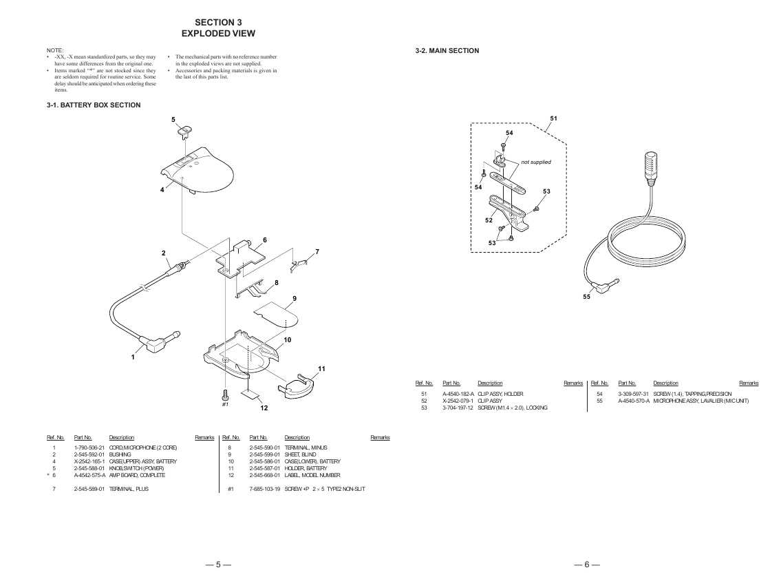 Сервисная инструкция Sony ECM-TS125