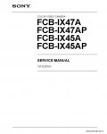 Сервисная инструкция SONY FCB-IX47A
