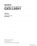 Сервисная инструкция SONY GXD-L65H1, 2ND, ED