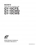 Сервисная инструкция SONY GY-10C, MM, 1st-edition, REV.2