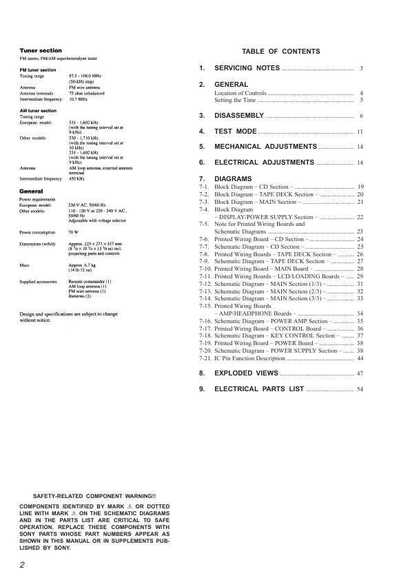 Сервисная инструкция Sony HCD-CP2 (CMT-CP2)