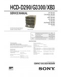 Сервисная инструкция Sony HCD-D290, HCD-G3300, HCD-XB3