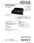 Сервисная инструкция SONY HCD-DJ2I