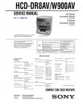 Сервисная инструкция Sony HCD-DR8AV, HCD-W900AV (LBT-DR8AV, LBT-W900AV)