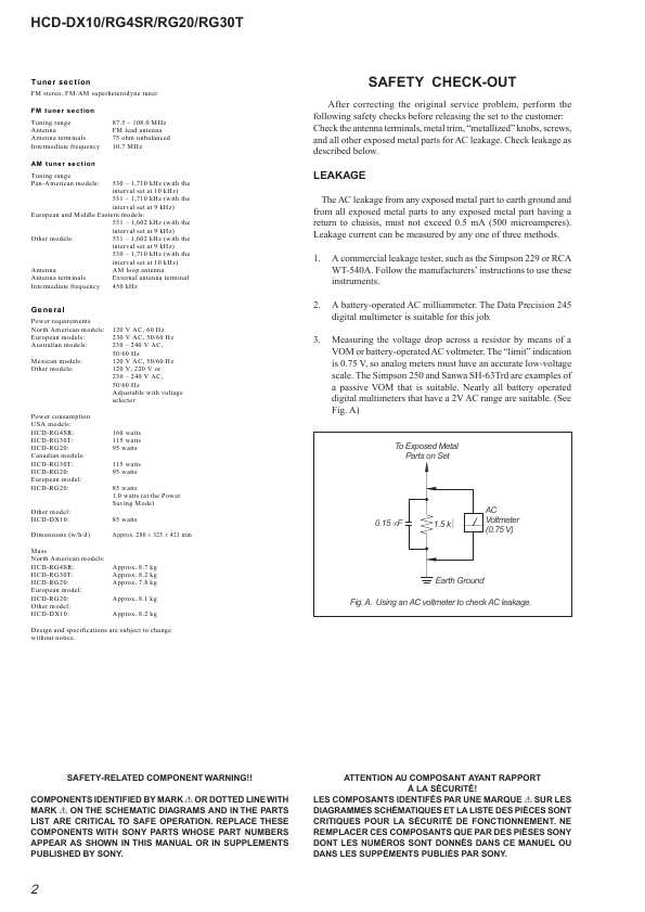 Сервисная инструкция Sony HCD-DX10, HCD-RG4SR, HCD-RG20, HCD-RG30T (MHC-DX10, MHC-RG4SR, MHCRG20, MHC-RG30T)