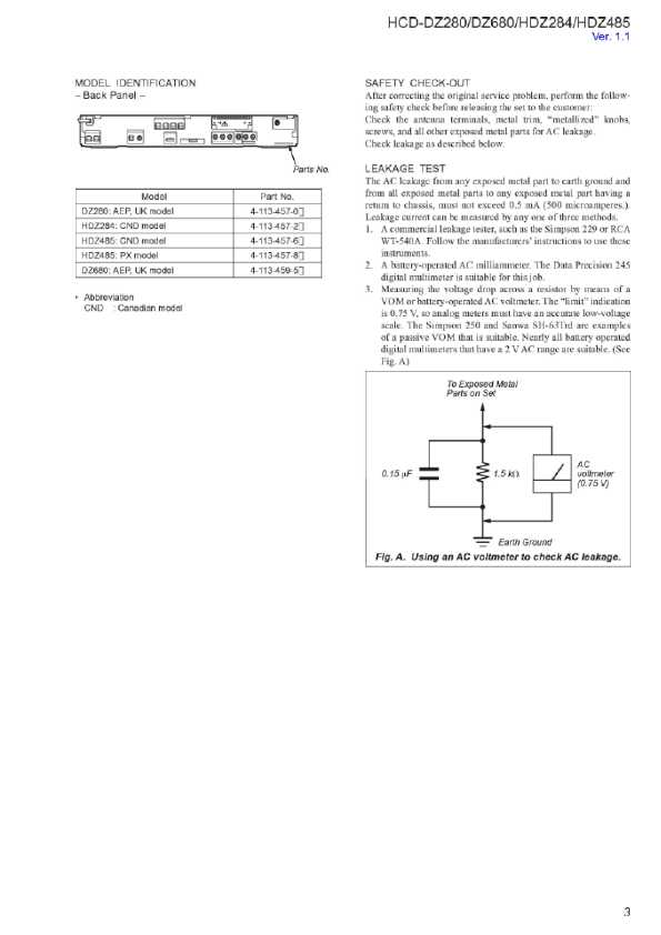 Сервисная инструкция Sony HCD-DZ280, HCD-DZ680, HDZ-284, HDZ-485, VER.1.2