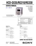 Сервисная инструкция Sony HCD-GX35, HCD-RG310, HCD-RG330