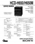 Сервисная инструкция Sony HCD-H650, HCD-H650M
