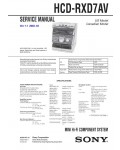 Сервисная инструкция Sony HCD-RXD7AV (MHC-RXD7AV)