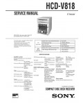 Сервисная инструкция Sony HCD-V818 (MHC-V818)