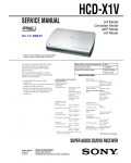 Сервисная инструкция Sony HCD-X1V