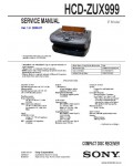 Сервисная инструкция SONY HCD-ZUX999