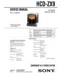 Сервисная инструкция Sony HCD-ZX9